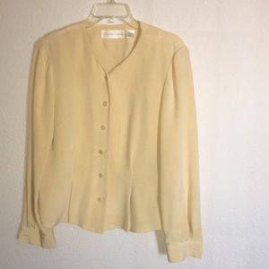 Dana Buchman size 8 fitted blouse silk